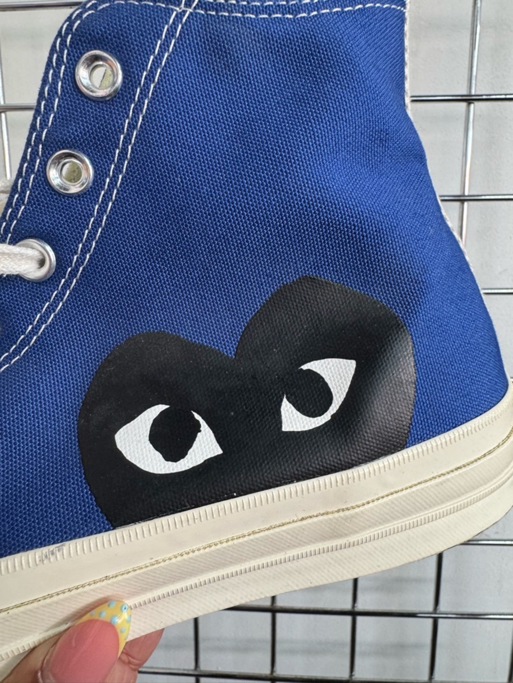 Converse x Comme des Garcons CDG Chuck 70 High Blue Quartz Men 12 Women 14 Heart - Picture 6 of 12